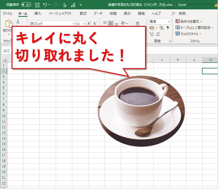 Excel エクセルで画像を丸く切り抜く方法 Website Note